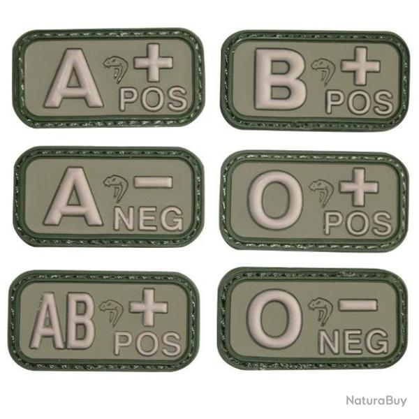 Patch PVC Groupe sanguin vert