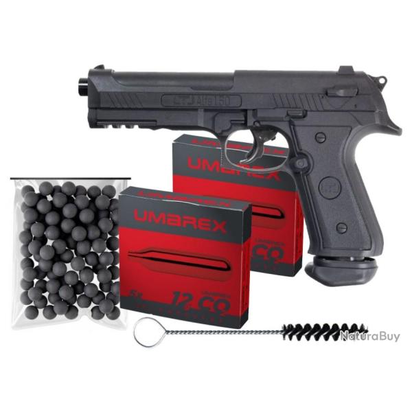 PACK PISTOLET ALFA 1.50 CO2 C50 + 10 Sparclettes + 100 billes Caoutchouc/M�tal