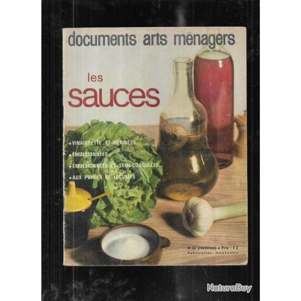 documents arts m�nagers ,  fascicule , les sauces