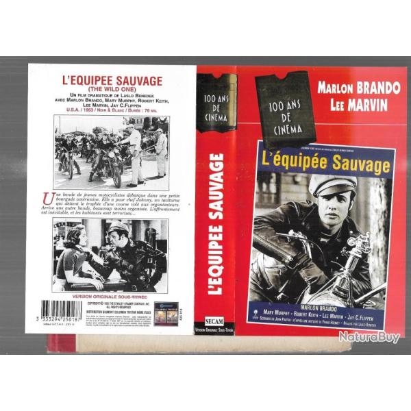 l'�quip�e sauvage , marlon brando, jaquette seule