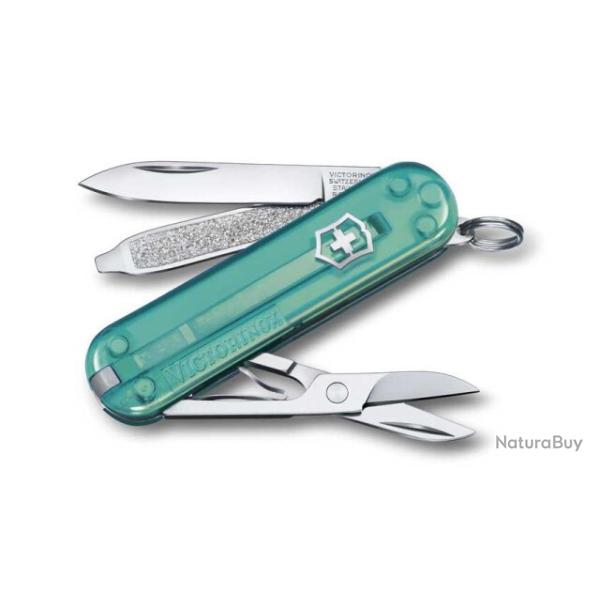 0.6223.T24G Couteau suisse Victorinox Classic SD translucide manche 58 mm Tropical surf