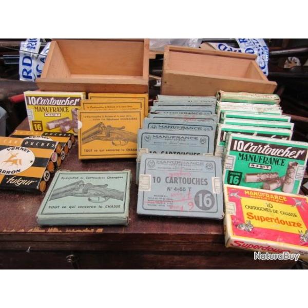 lot vide de boite cal 16 et quelques cal 12 Verney Carron Manufrance