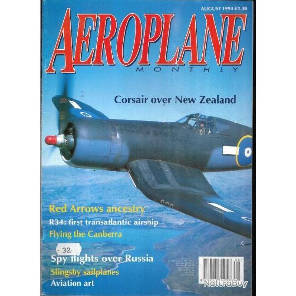 revue a�roplane 1994, dirigeable r-34, corsair, wapiti , red arrow, canberra , planeurs