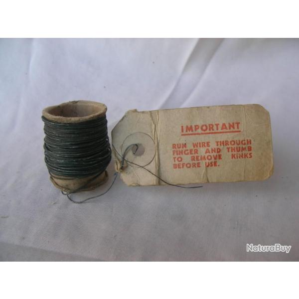 WW2 ANGLETERRE BOBINE FIL MTAL CAMOUFLE A PIGEAGE ANGLAIS NEUVE TIQUETTE MATERIEL SOE OSSLOT 4
