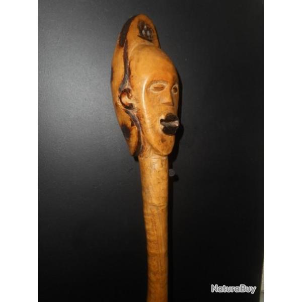SUPERBE SCEPTRE / CASSE-T�TE AFRICAIN ETHNIE LUVALE-IWENA INFLUENCE TCHOKWE, CIRCA 1930 / 40