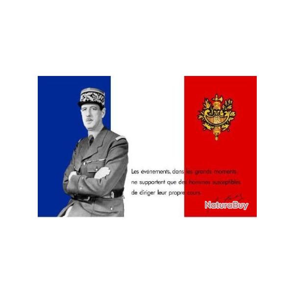 Drapeau CHARLES DE GAULLE/FRANCE LIBRE