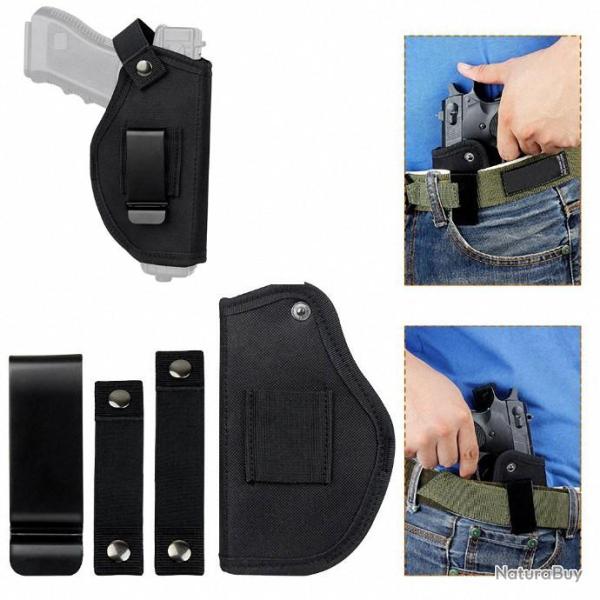 Holster Universel tui de pistolet tactique toute taille IWB OWB 14 * 7.5cm transport dissimul Clip