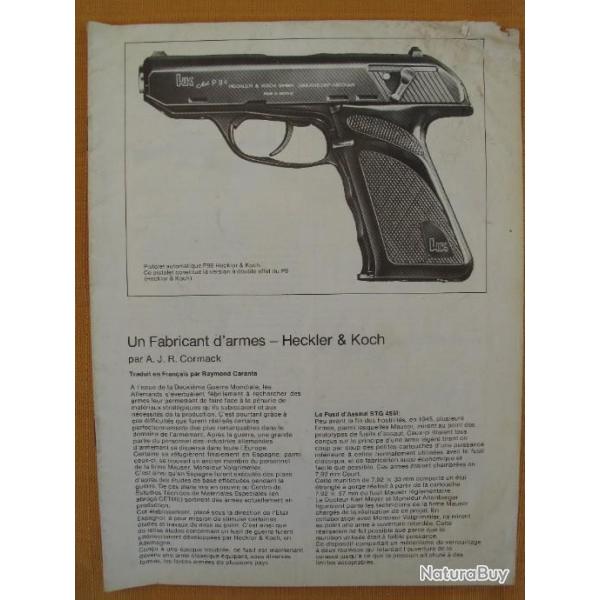 PROFILS D ' ARMES LEGERES n 7 : Un Fabriquant d' Armes -- HECKLER & KOCH par A.J.R Cormack (20 p)