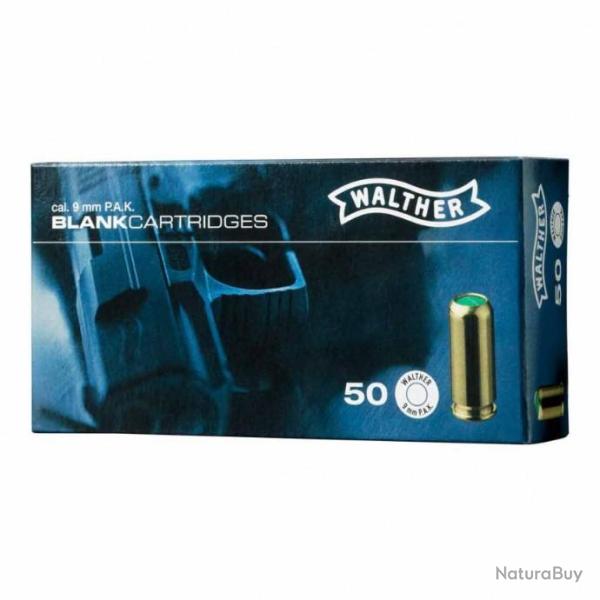 Boite de 50 Balles � Blanc Calibre 9mm P.A.K. Walther