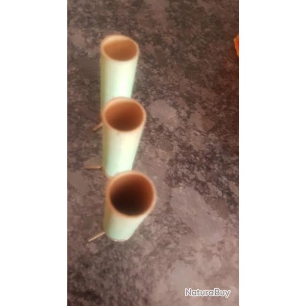 lot de trois douilles broches en calibre 12  verte  mgm