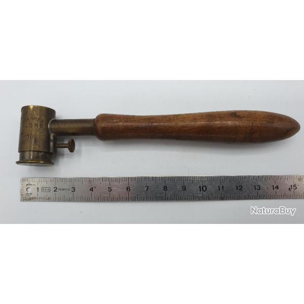 Dosette laiton double rglable pour poudre noire et plomb n2.