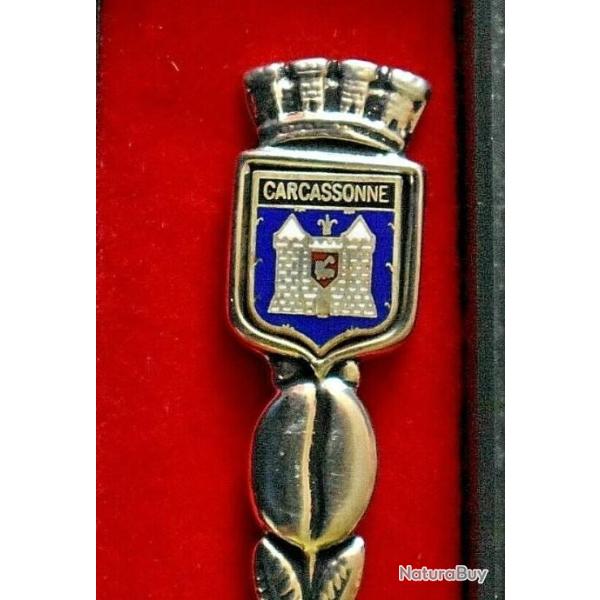 Cuill�re de collection, blason Carcassonne (avec �crin).