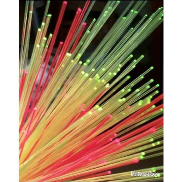 8 cm de 1mm de diamtre fibre fluo rouge, verte ou orange pour guidon.