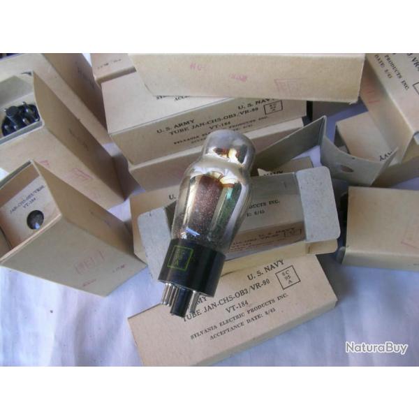 WW2 US AMPOULE TUBE  AM�RICAINE DAT� 8/45 VT184 TUBE JAN-CHS-OB3/VR90 RE-DAT�E 20 SEPT1956
