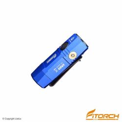 Lampe torche Fitorch ER20 bleue recharge magn&eacute;tique - 1000 Lumens - 7 cm - 1 accus 16340