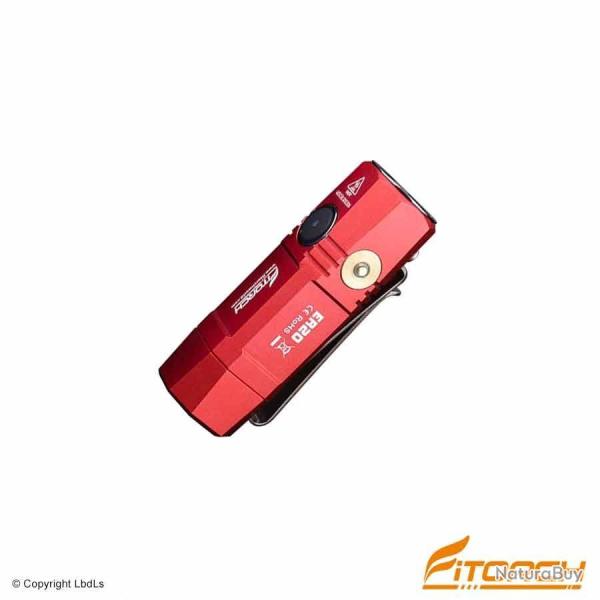 Lampe torche Fitorch ER20 rouge recharge magn�tique - 1000 Lumens - 7 cm - 1 accus 16340