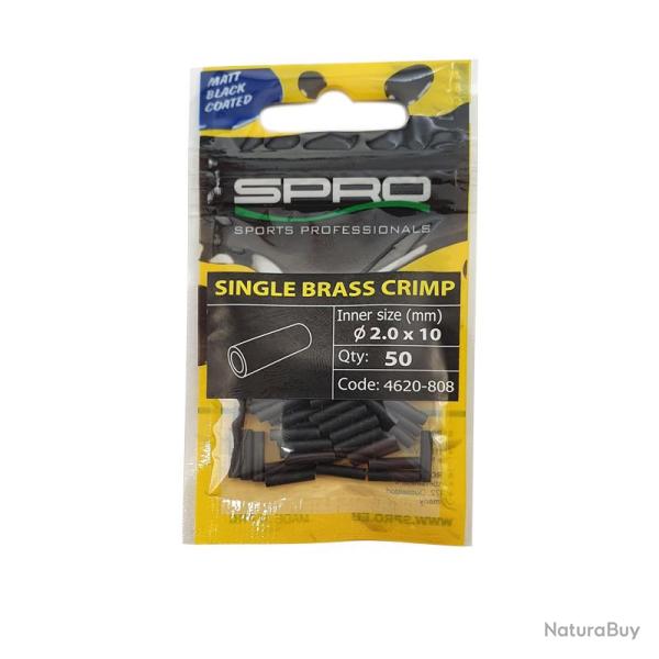 Tube de sertissage Single Brass Crimps 10mm par 50 1.8
