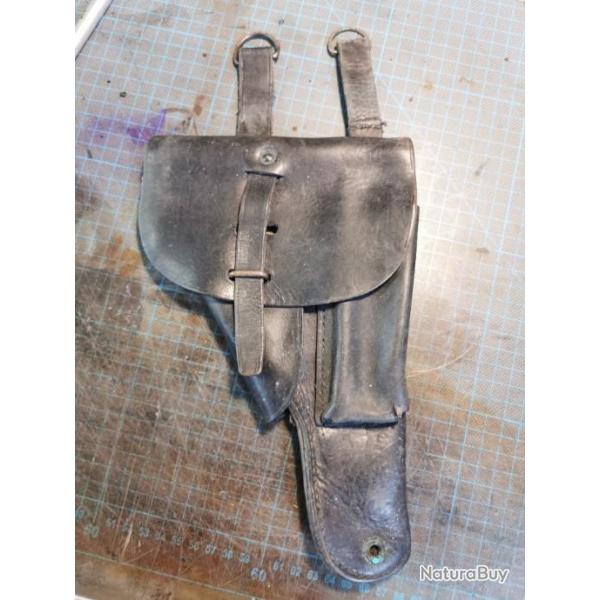 Holster tui pour Mac 50 mac50 noire cuir gendarmerie