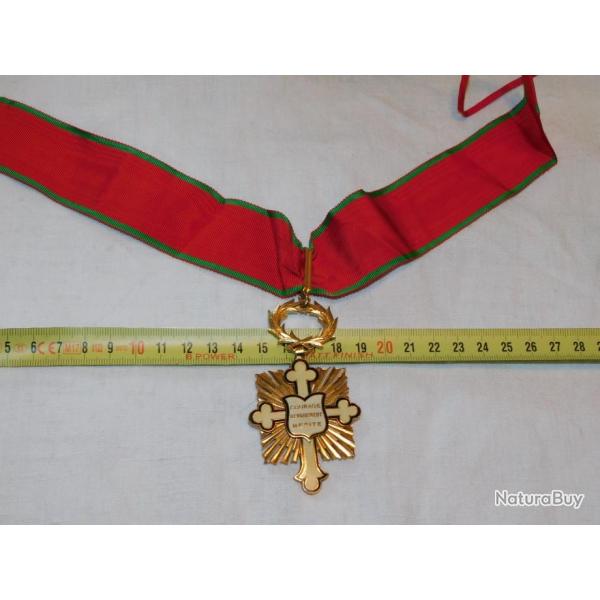 CROIX COMMANDEUR : COURAGE DEVOUEMENT MERITE - ARTS LETTRES SCIENCES SPORT - PARFAIT ETAT
