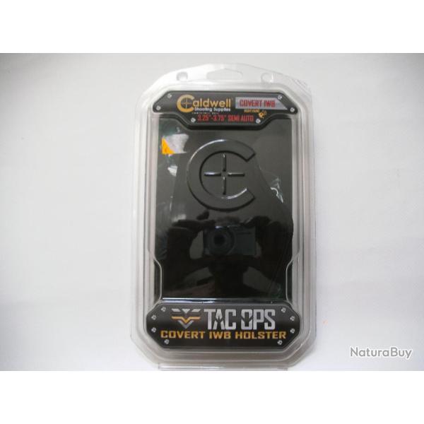 HOLSTER CORDURA CALDWELL NOIR DROITIER POUR ARMES PETIT FORMAT 3.25"/3.75" SEMI AUTO