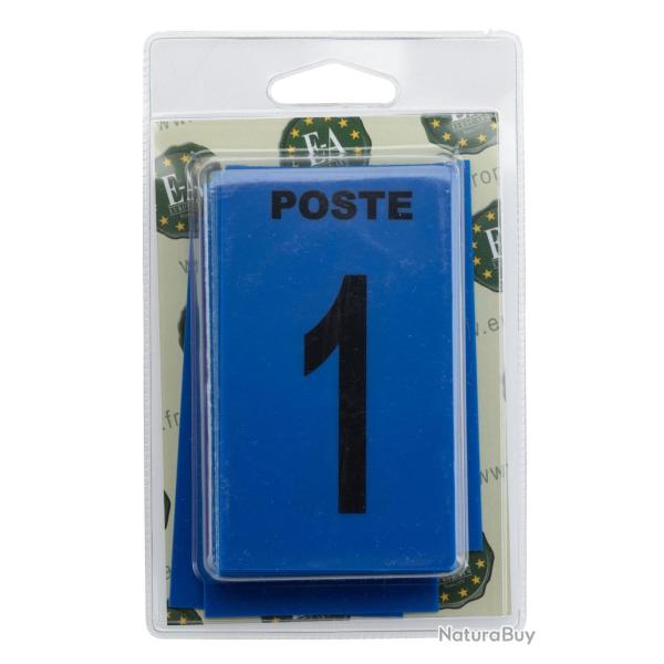 Lot de 27 plaques postes de chasse. Bleu