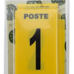 Lot de 27 plaques postes de chasse. Jaune