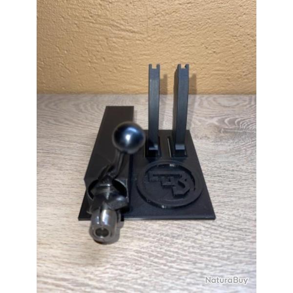 Support de rangement noir pour la culasse de la carabine Cz 452, 453, 455, 457 et 2 chargeurs