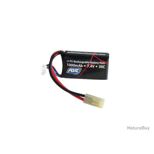 BATTERIE LI-PO 7.4V 1000MAH 1 STICK COMPACTE ASG