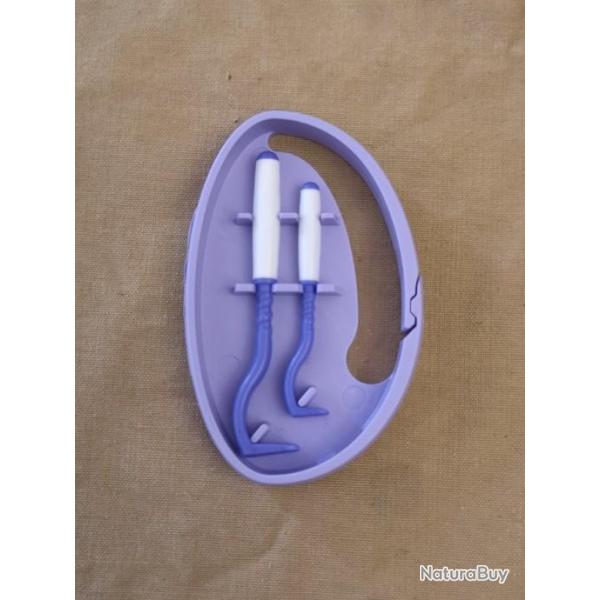 Ensemble de crochets � tique "Tick Twister" avec ClipBox - mauve