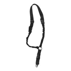 Sangle 1 point d&eacute;grafable avec attache crocodile Noire