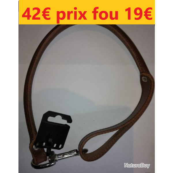 LAISSE RONDE CUIR GRAS 70CM FABRICATION FRANCAISE � 1.5   21411-1