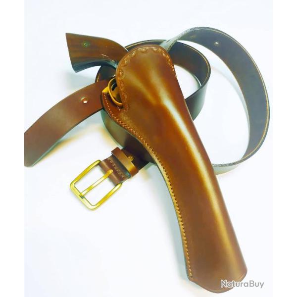 FORFAIT VALENTIN GANCH CEINTURE + HOLSTER REPLIQUE RETRO 5,5 a 6 POUCES SLIM