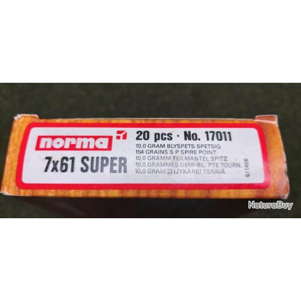 Munitions 7x61 SUPER NORMA