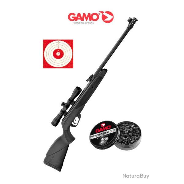 PROMO - Pack Gamo Black Bear + Lunette 4x32 WR + Plombs  + Cibles