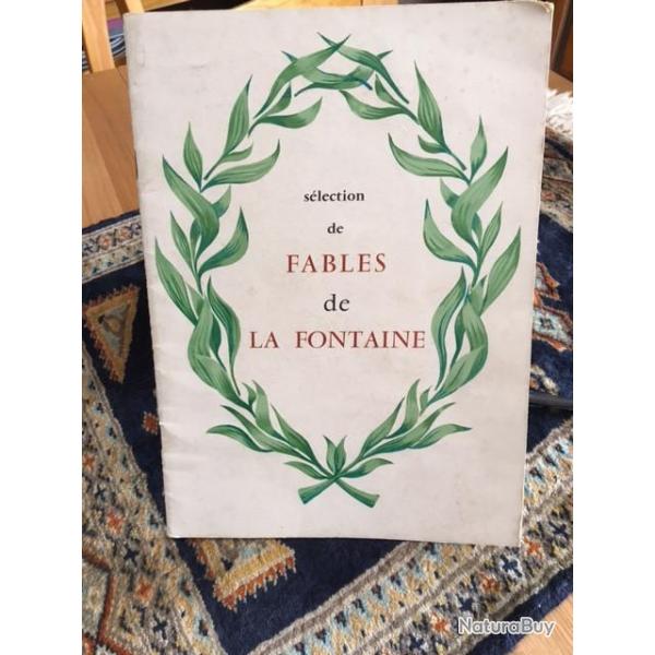 livre ancien fables de la fontaine A.G.vie