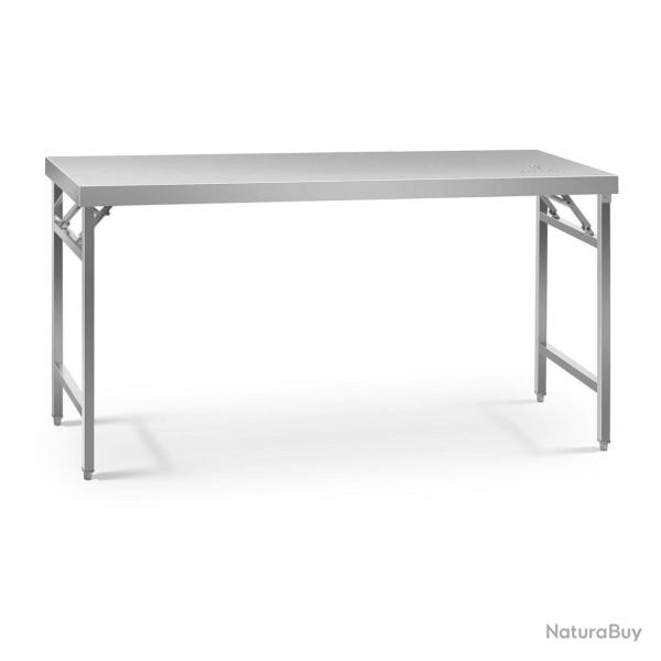 Table de travail pliante 60 x 180 cm capacit� de 230 kg inox 14_0003709