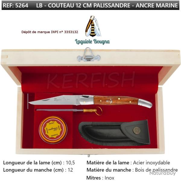 Coffret Couteau N�5264 Pliant ANCRE MARINE Laguiole BOUGNA