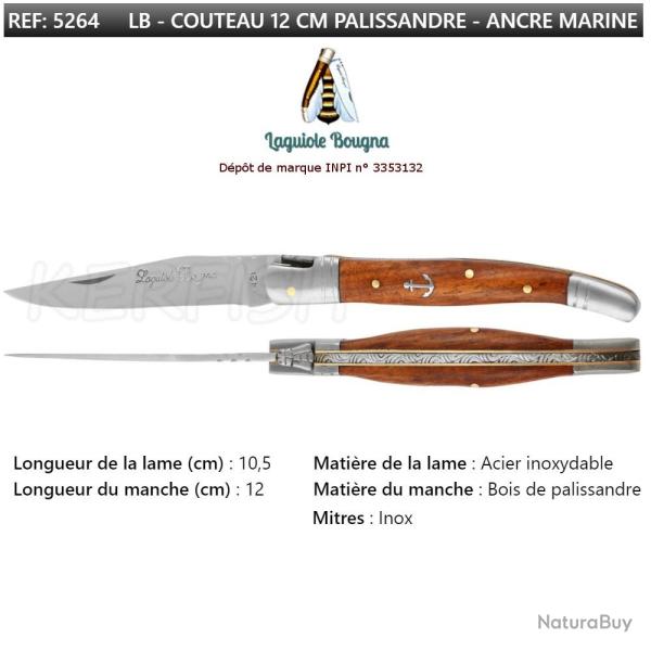 Couteau Pliant n� 5264 ANCRE MARINE Laguiole BOUGNA