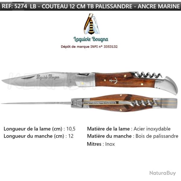 Couteau Pliant n� 5274 TB ANCRE MARINE Laguiole BOUGNA