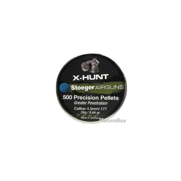 Plombs Pointue Stoeger X-Hunt cal.4,5 par 500
