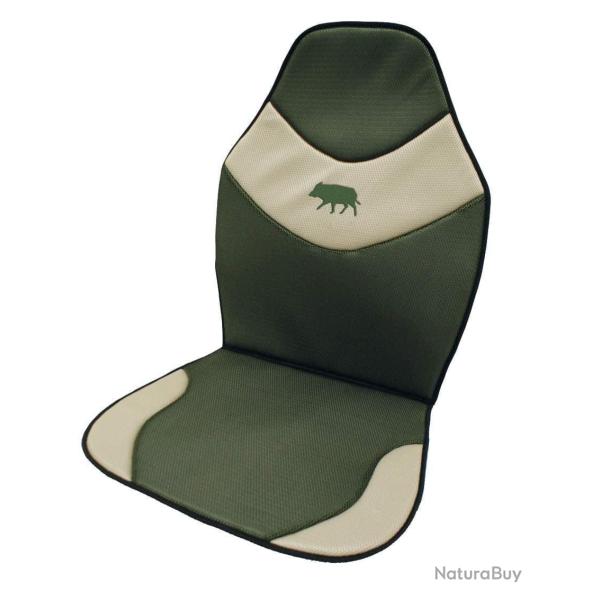 Couvre si�ge kaki/beige brod� sanglier