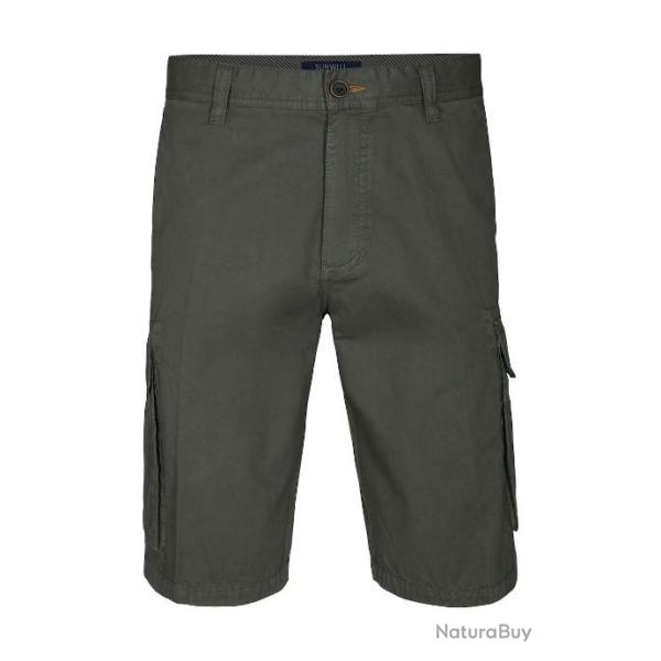 SHORT CARGO TOILE KAKI T46