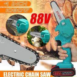 Mini Tronconneuse Electrique Sans Fil PRO 88V-Bleu 1 Batterie 20260729082513