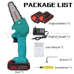 Mini Tronconneuse Electrique Sans Fil PRO 88V-Bleu 2 Batteries 20260729082513