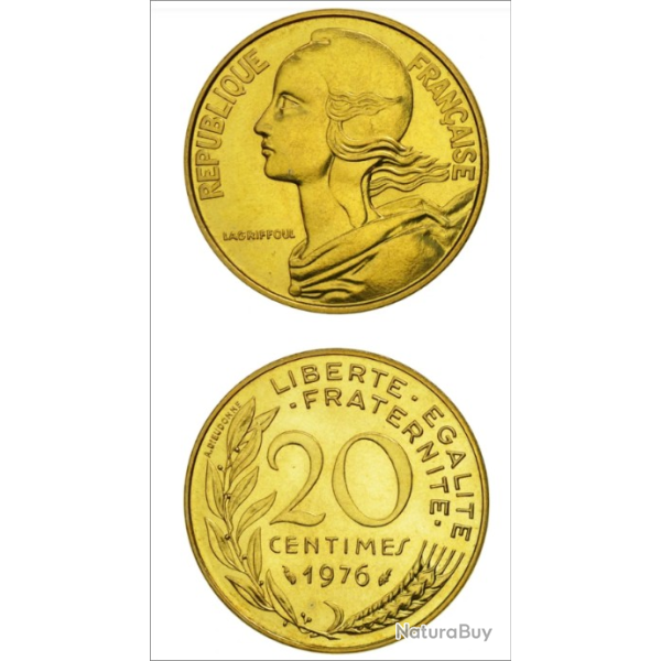 Collection Monnaie 20 centimes 1976 MARIANNE