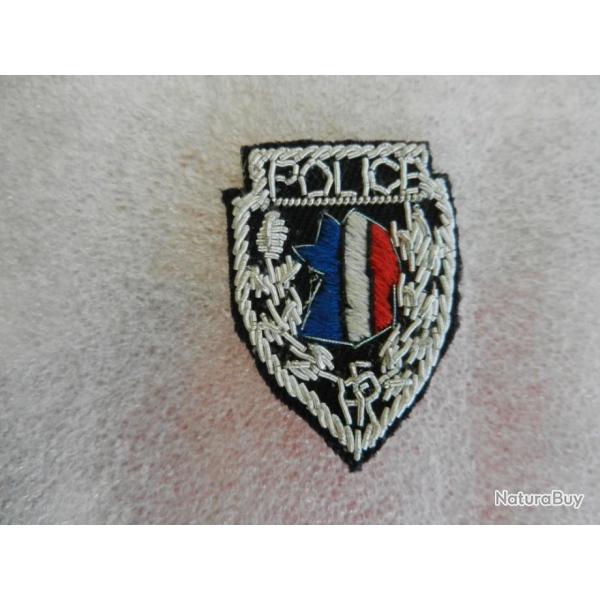 ancien insigne badge tissu - Police Nationale - pour k�pi - brod� cannetille