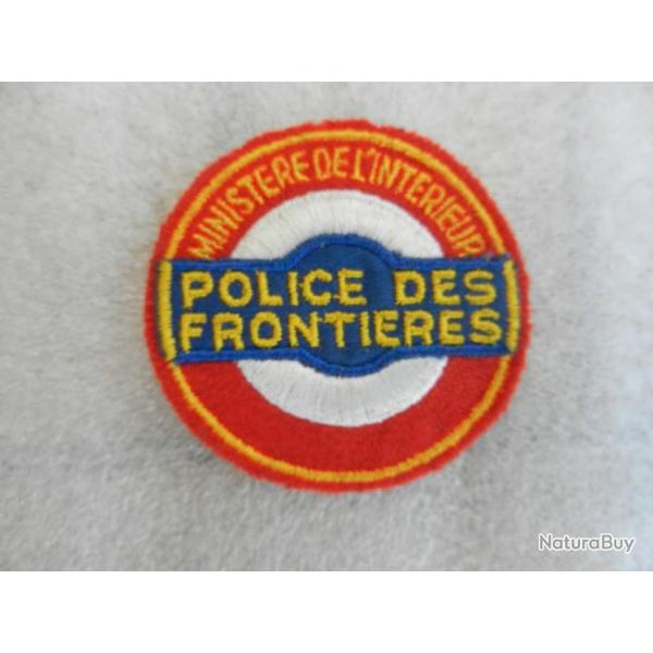 ancien insigne badge tissu.PAF Police Nationale - Police des Fronti�res