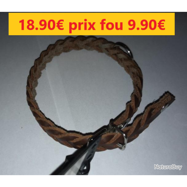 collier CUIR TRESS� sellerie vend�enne 38 cm 1 cm     21434U2