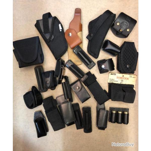 lot Holsters, speedloader, porte matraque, porte chargeur