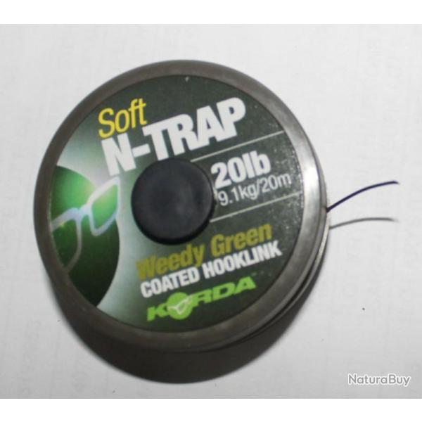Bobine de tresse Korda Soft N-Trap 20lb Weedy Green